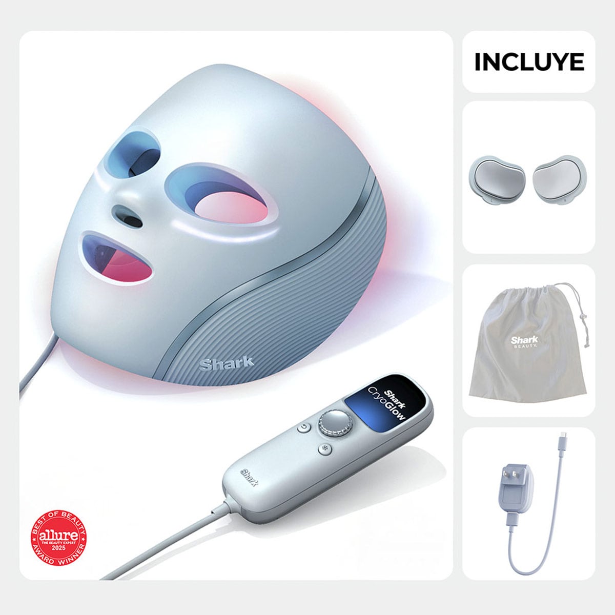 MÁSCARA FACIAL LED SHARK CRYOGLOW FW312LAA - 13