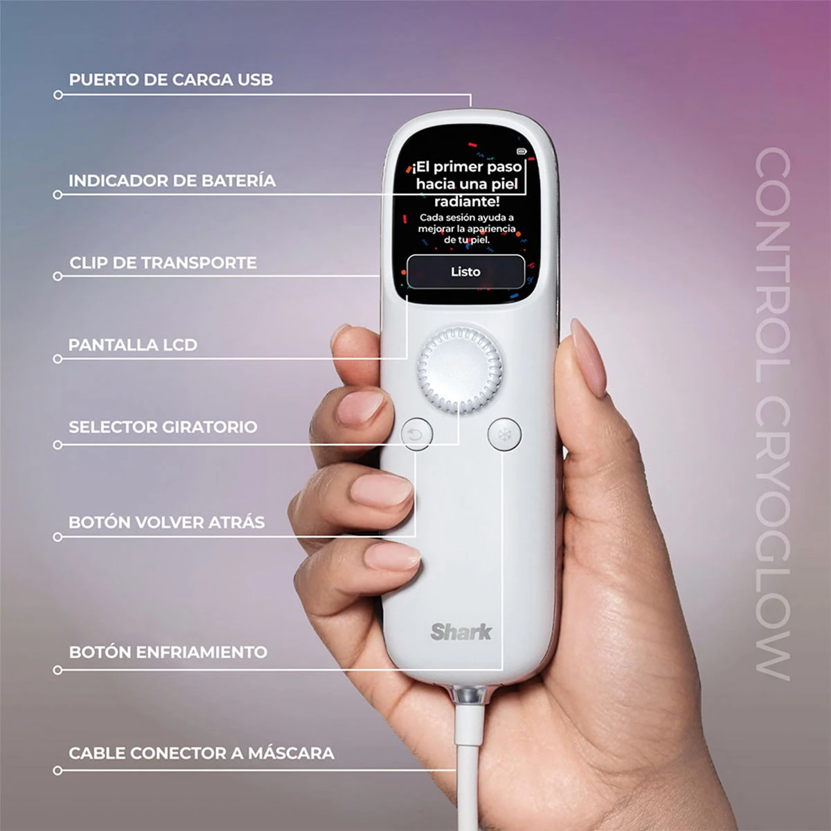 MÁSCARA FACIAL LED SHARK CRYOGLOW FW312LAA - 14