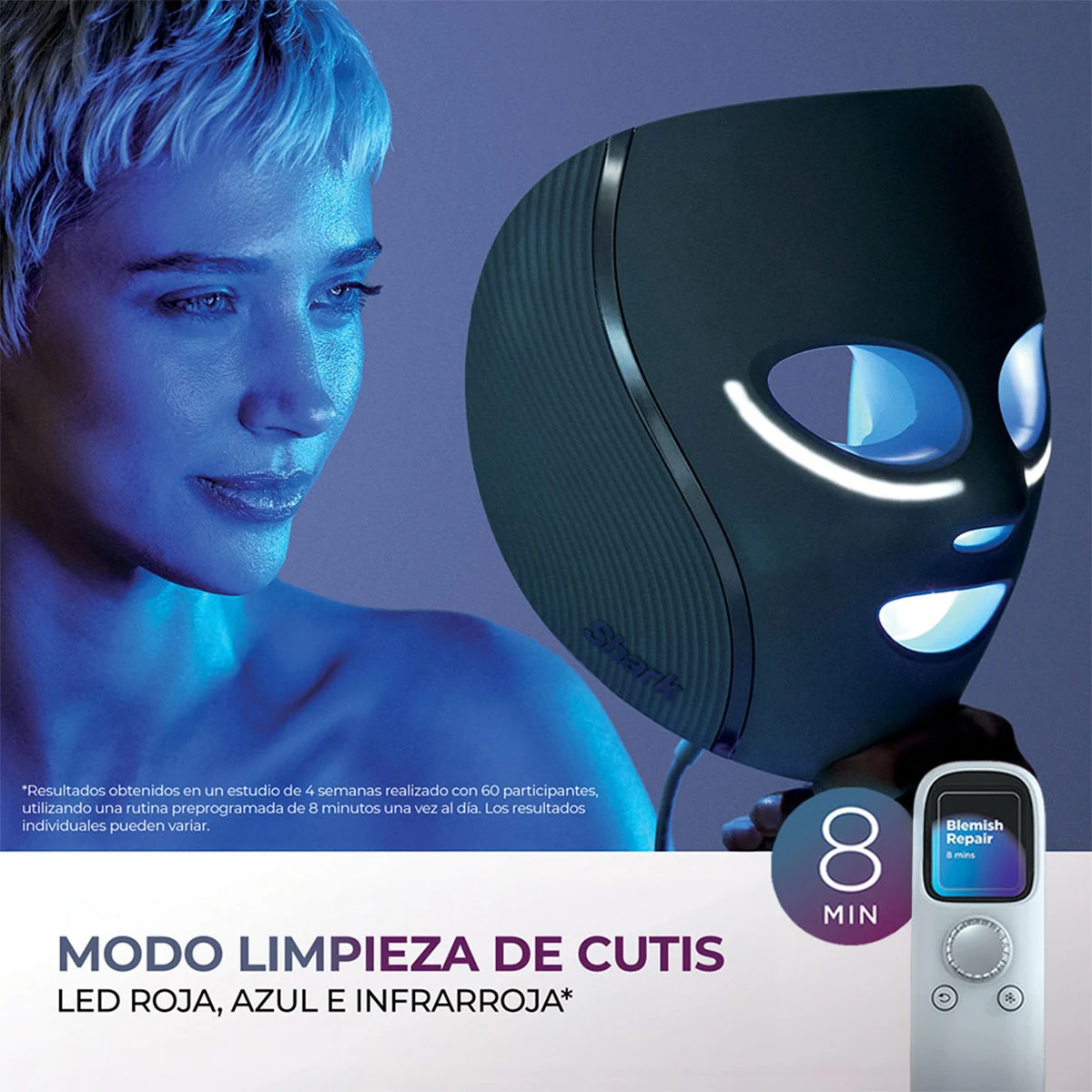 MÁSCARA FACIAL LED SHARK CRYOGLOW FW312LAA - 7