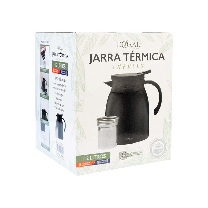 JARRA TÉRMICA DORAL INFULUX 1.2 LITROS NEGRO - 3