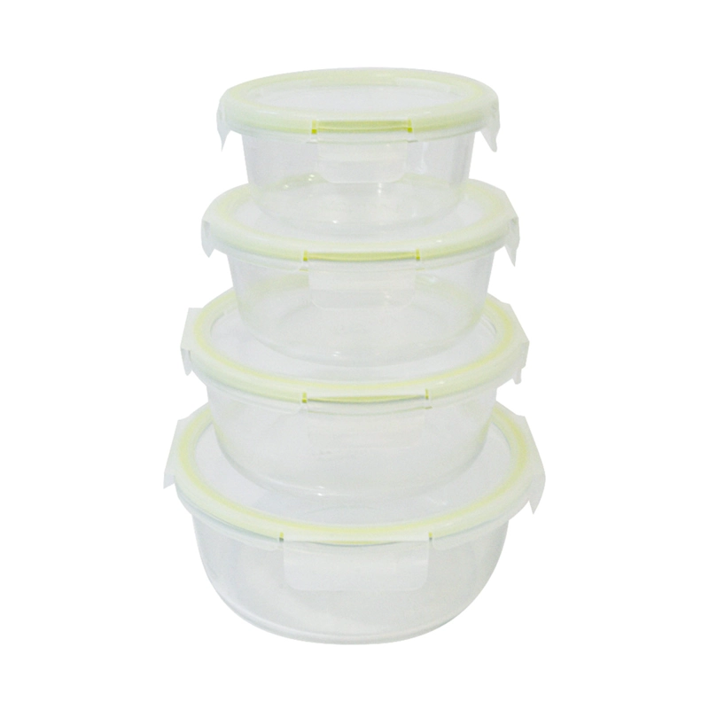 SET 4 CONTENEDORES HERMÉTICOS DORAL FRESH RECTANGULAR VIDRIO