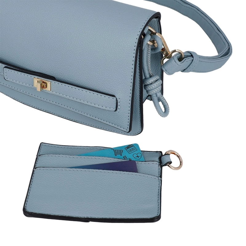 CARTERA BANDOLERA SECRET SERBIA CELESTE  - 7