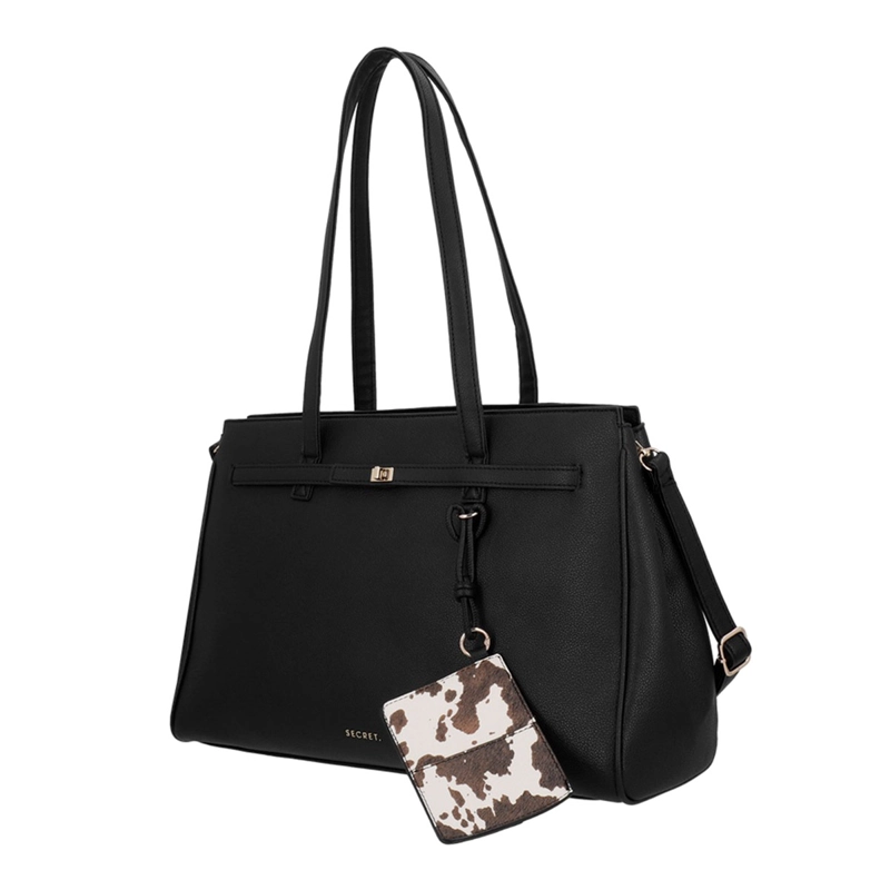 CARTERA DE MUJER PORTA LAPTOP 16" SECRET SERBIA NEGRO  - 2