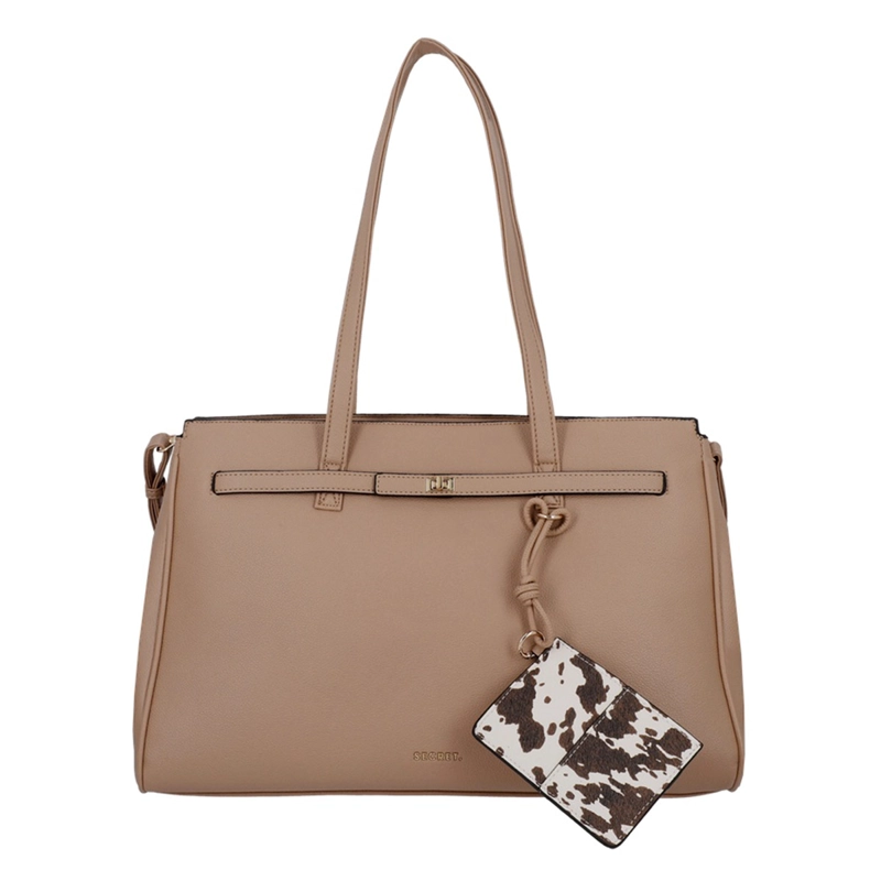 CARTERA DE MUJER PORTA LAPTOP 16" SECRET SERBIA CAFÉ  - 1