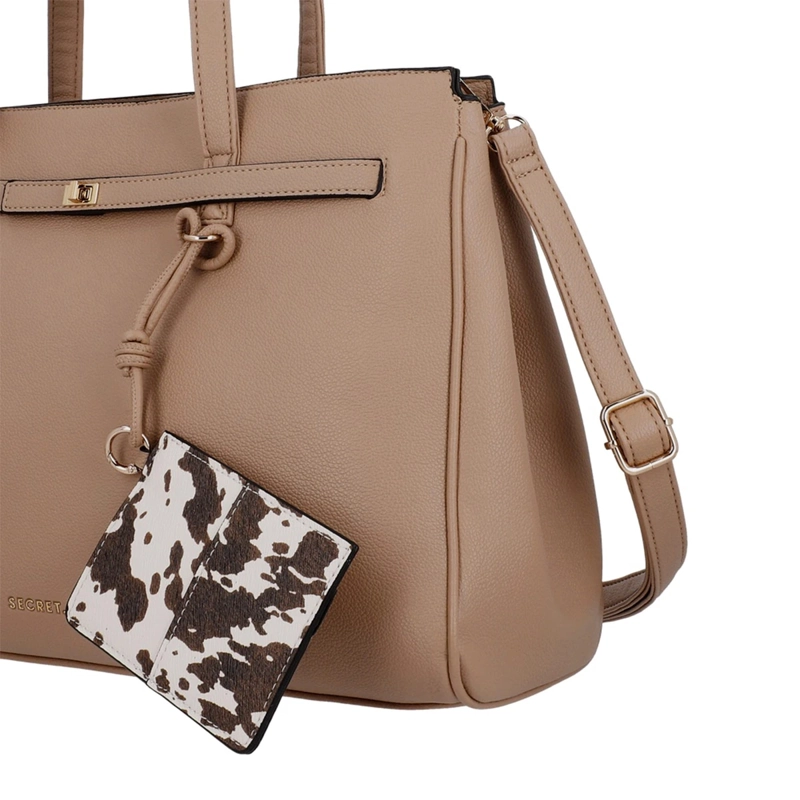 CARTERA DE MUJER PORTA LAPTOP 16" SECRET SERBIA CAFÉ  - 5