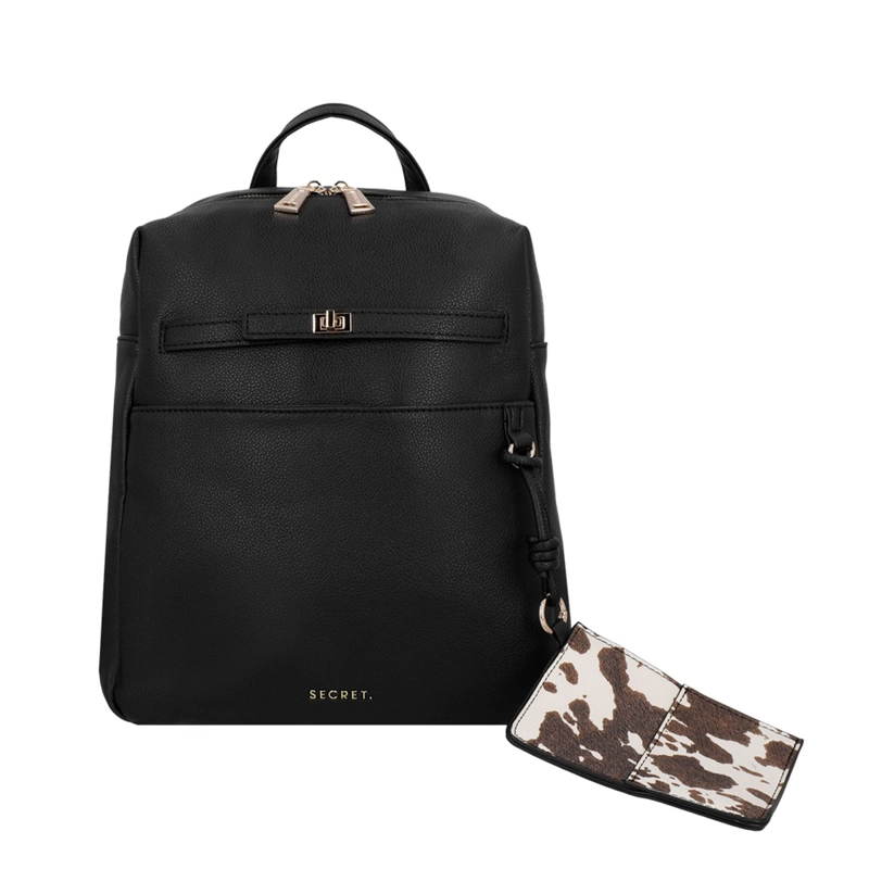 MOCHILA DE MUJER SECRET SERBIA NEGRO  - 1