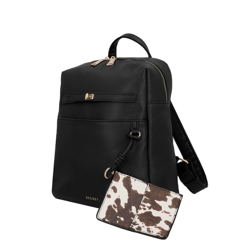 MOCHILA DE MUJER SECRET SERBIA NEGRO  - 2