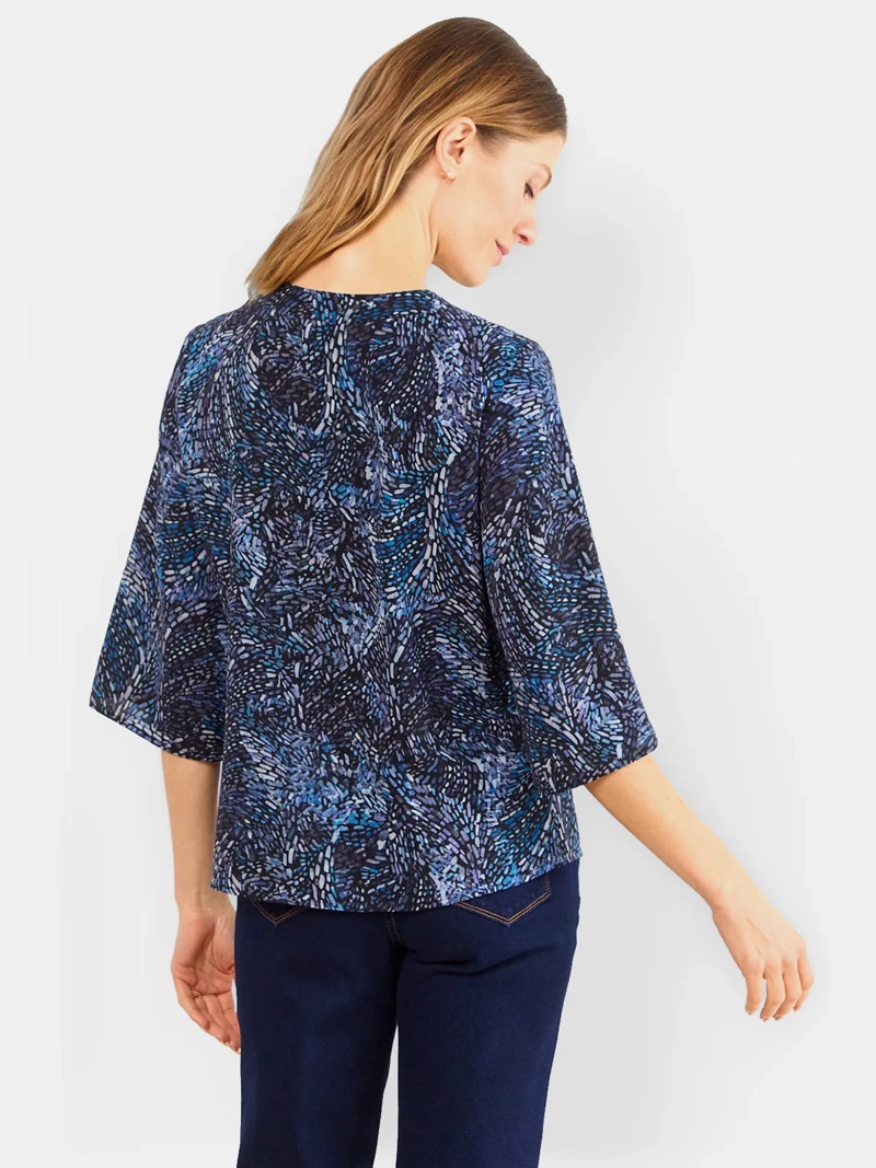 BLUSA MUJER MAGRIFFE MANGA TRES CUARTOS ESCOTE EN V - 2