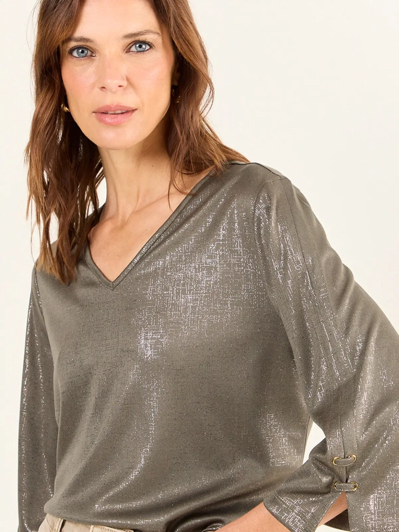 POLERA MUJER MA GRIFFE PABILO ESCOTE EN V - 3