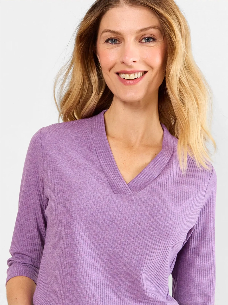 POLERA MUJER MA GRIFFE MANGAS 3/4 LISA ESCOTE EN V - 3