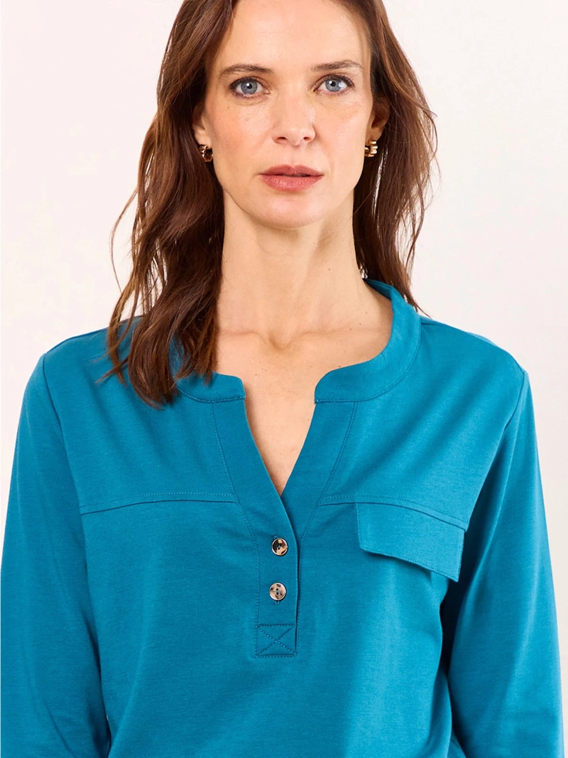 POLERA MUJER MA GRIFFE MANGAS 3/4 LISA ESCOTE EN V - 3