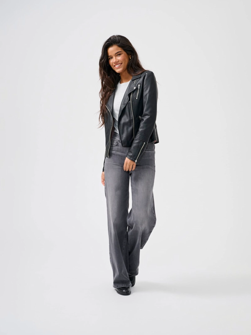 CHAQUETA MUJER ONLY BIKER EFECTO CUERO