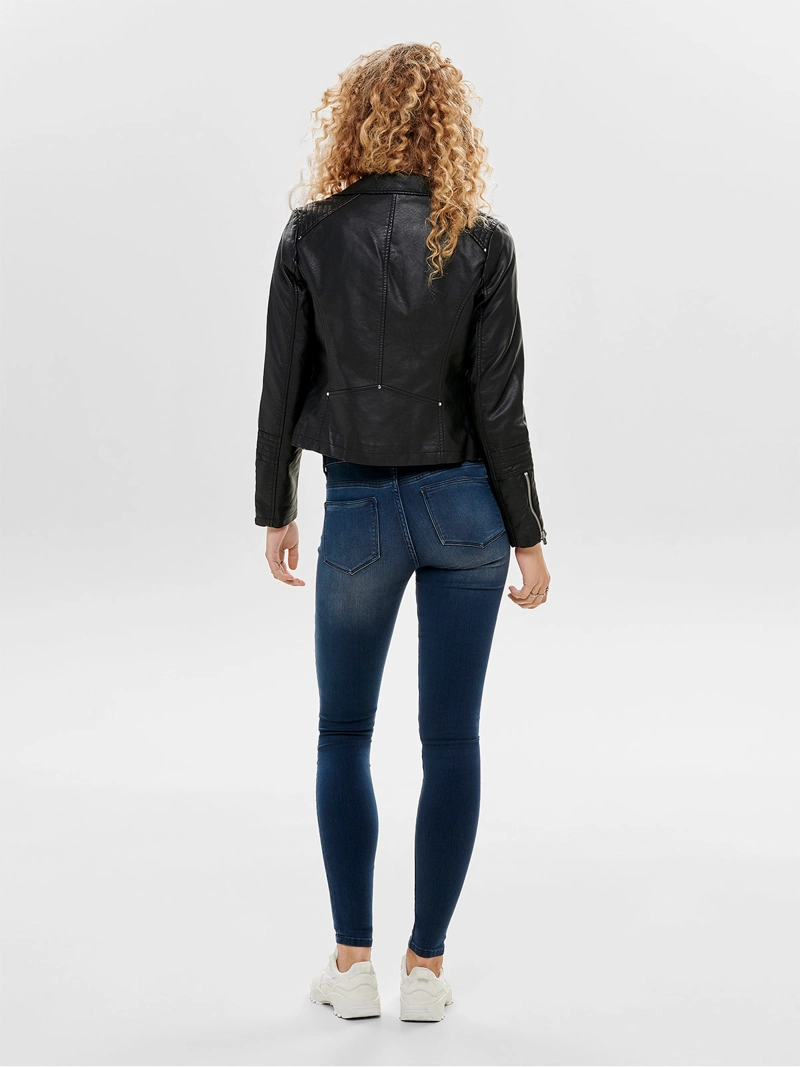 CHAQUETA MUJER ONLY BIKER EFECTO CUERO - 3
