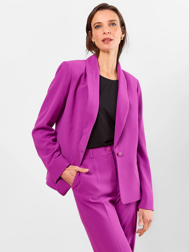 BLAZER MUJER MAGRIFFE CORTO LISO CON SOLAPA - 1
