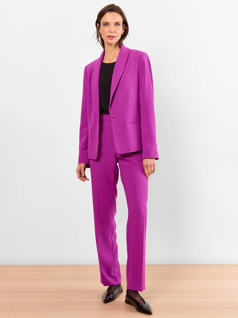BLAZER MUJER MAGRIFFE CORTO LISO CON SOLAPA - 4