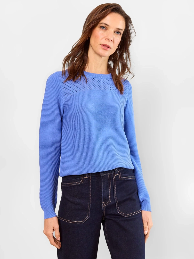 SWEATER MUJER MAGRIFFE CERRADO ESCOTE REDONDO CON DISEÑO EN CUERPO - 1