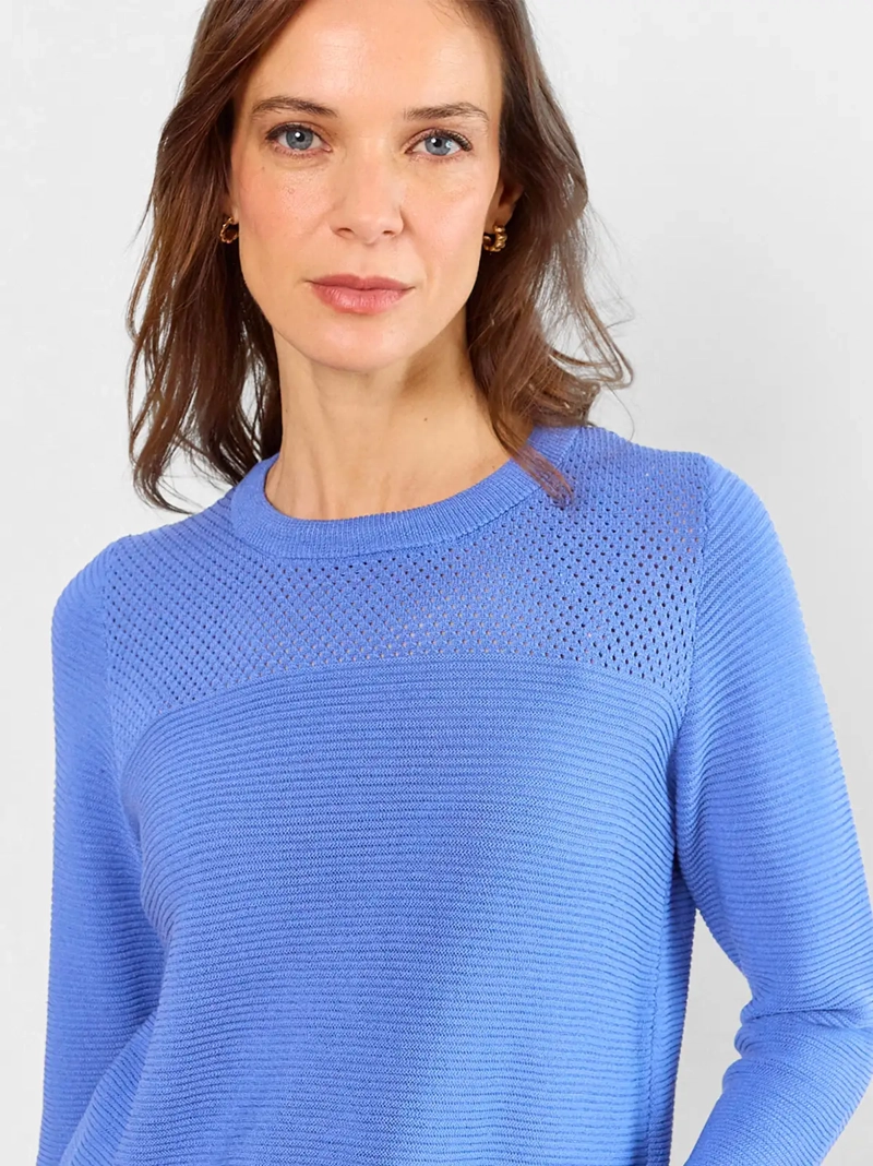 SWEATER MUJER MAGRIFFE CERRADO ESCOTE REDONDO CON DISEÑO EN CUERPO - 4