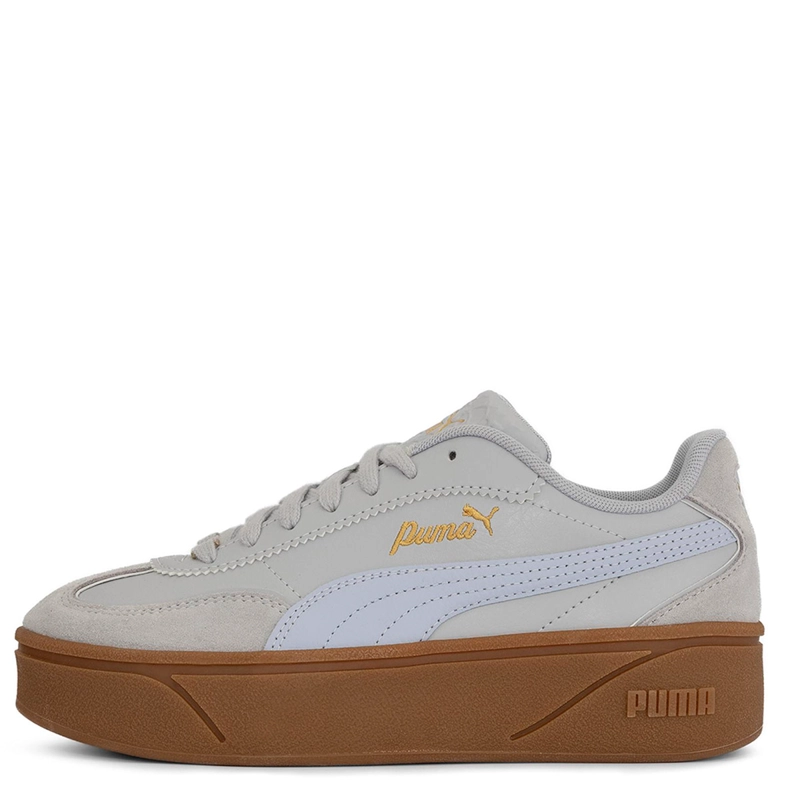 ZAPATILLAS MUJER PUMA CASUALES GRIS PUMA CLUB II ERA PLATFORM LUX CUERO - 1