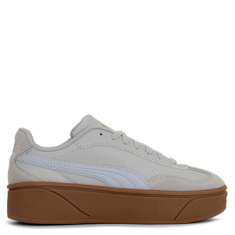 ZAPATILLAS MUJER PUMA CASUALES GRIS PUMA CLUB II ERA PLATFORM LUX CUERO - 3