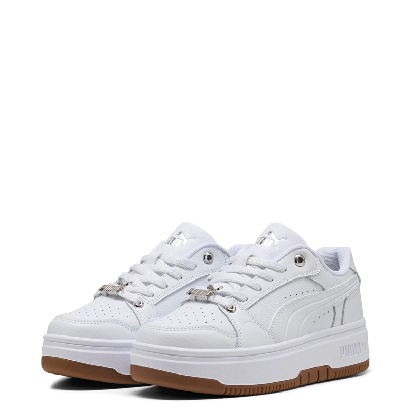 ZAPATILLAS MUJER PUMA URBANAS BLANCO REBOUND FEMME LOW LUXE CUERO - 3