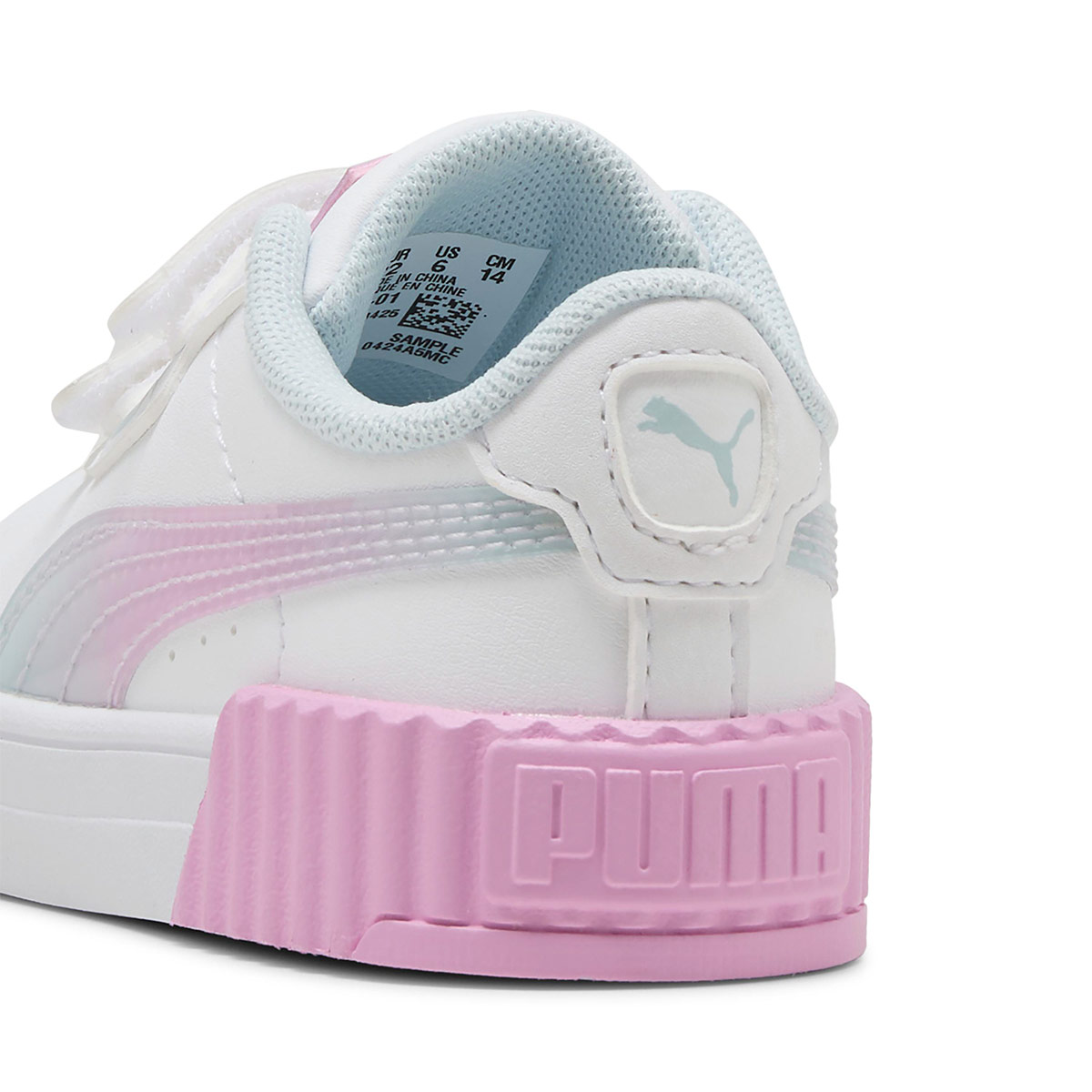 ZAPATILLAS NIÑO PUMA CASUALES BLANCO CARINA 3.0 FADED GLOW V CUERO - 4
