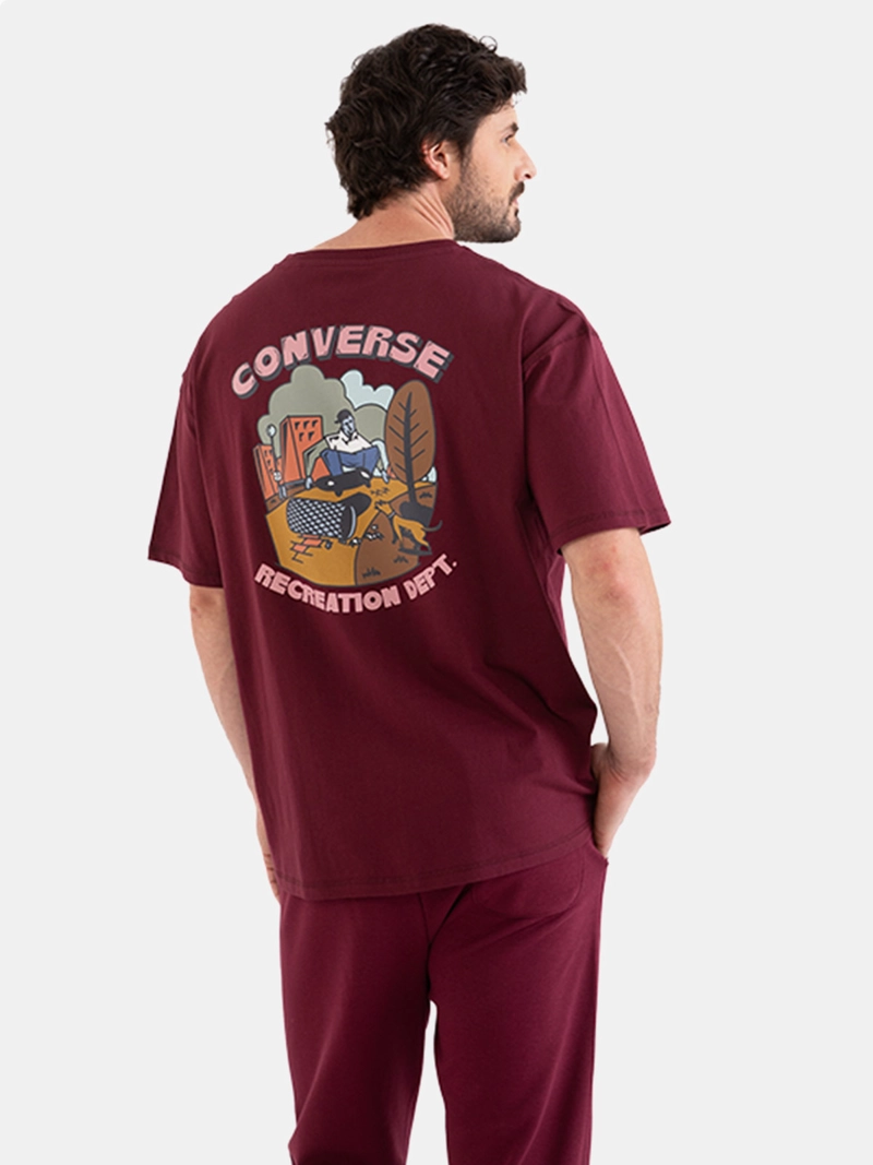 POLERA HOMBRE CONVERSE MANGA CORTA OVERSIZE MUSHROOM - 2