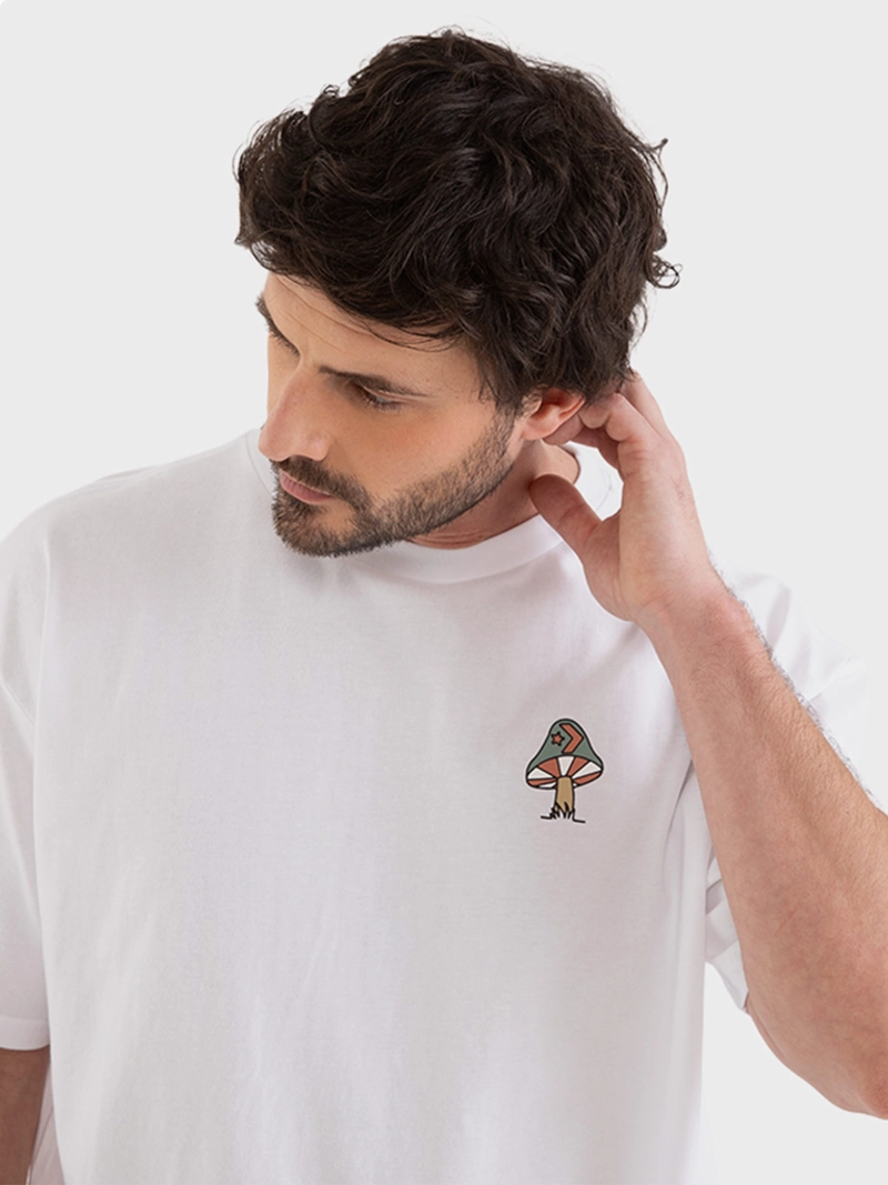POLERA HOMBRE CONVERSE MANGA CORTA OVERSIZE MUSHROOM - 3