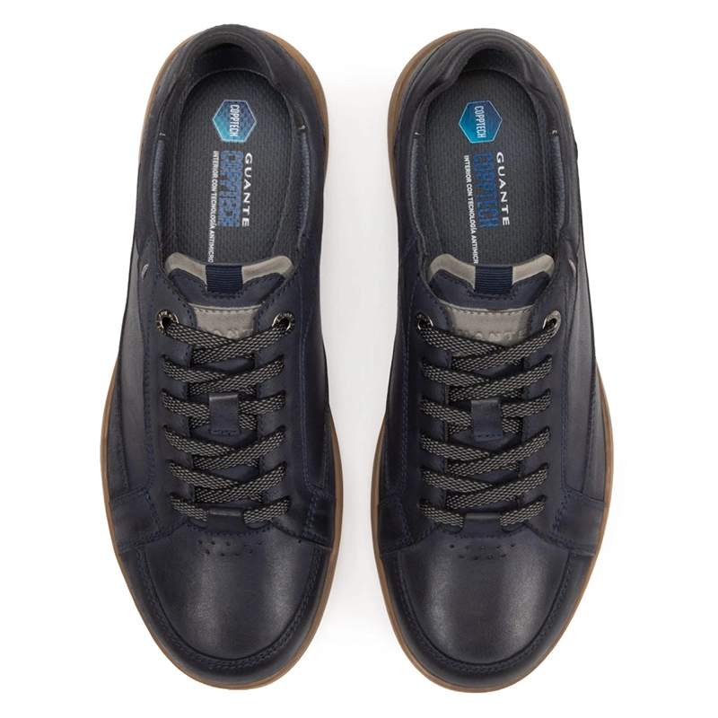 ZAPATILLAS HOMBRE GUANTE CASUALES AZUL MARINO HOLLAND CUERO - 4