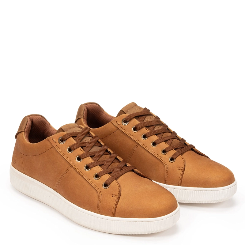 ZAPATILLAS HOMBRE GUANTE CASUALES CAMEL MELBOURNE CUERO - 3
