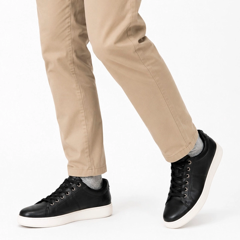 ZAPATILLAS HOMBRE GUANTE CASUALES NEGRO MELBOURNE CUERO - 2