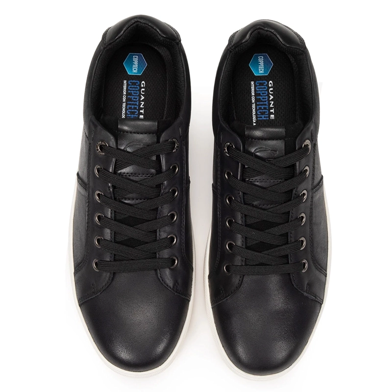 ZAPATILLAS HOMBRE GUANTE CASUALES NEGRO MELBOURNE CUERO - 4