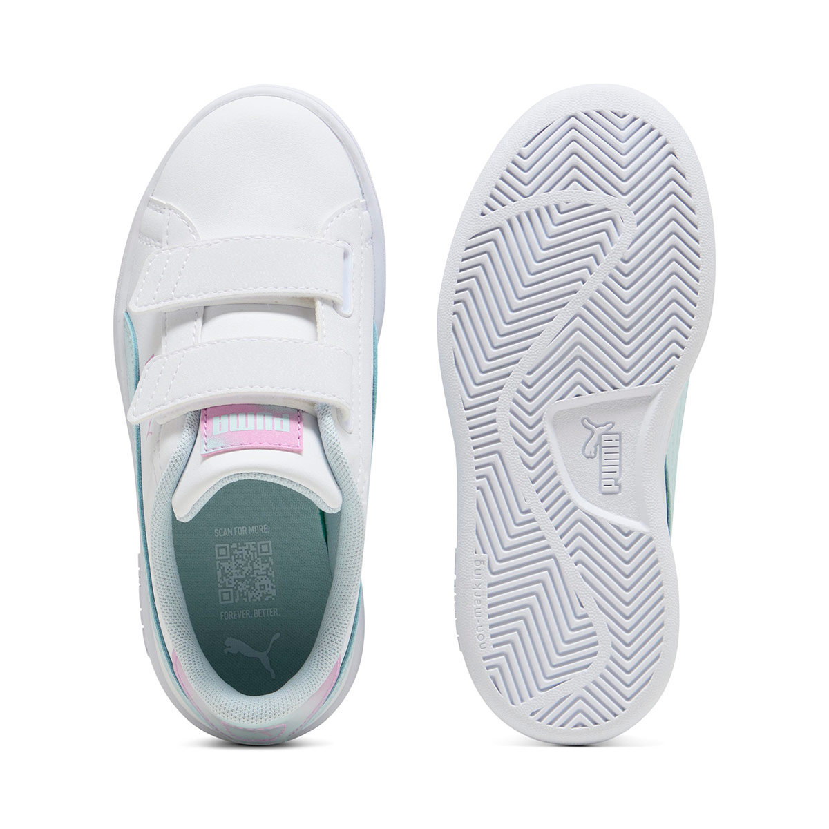 ZAPATILLAS NIÑO PUMA CASUALES BLANCO PUMA SMASH 3.0 FADED GLOW V PS CUERO - 5