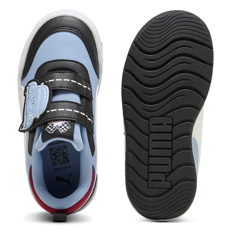 ZAPATILLAS NIÑO PUMA CASUALES AZUL PUMA MULTIFLEX 2 RACING CREW CUERO - 4
