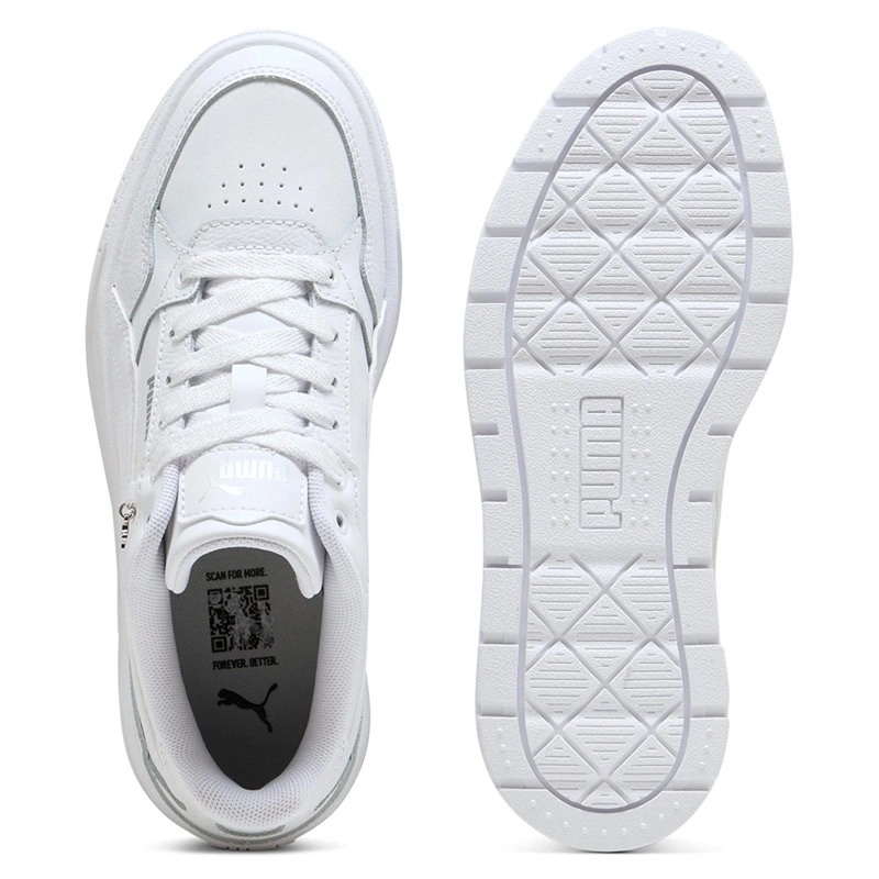 ZAPATILLAS NIÑA PUMA CASUALES BLANCO KARMEN II IDOL CHARM JR CUERO - 4