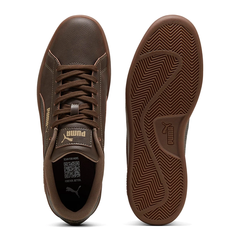ZAPATILLAS HOMBRE PUMA URBANAS CAFÉ PUMA SMASH 3.0 CRAFTED LEATHER CUERO - 6