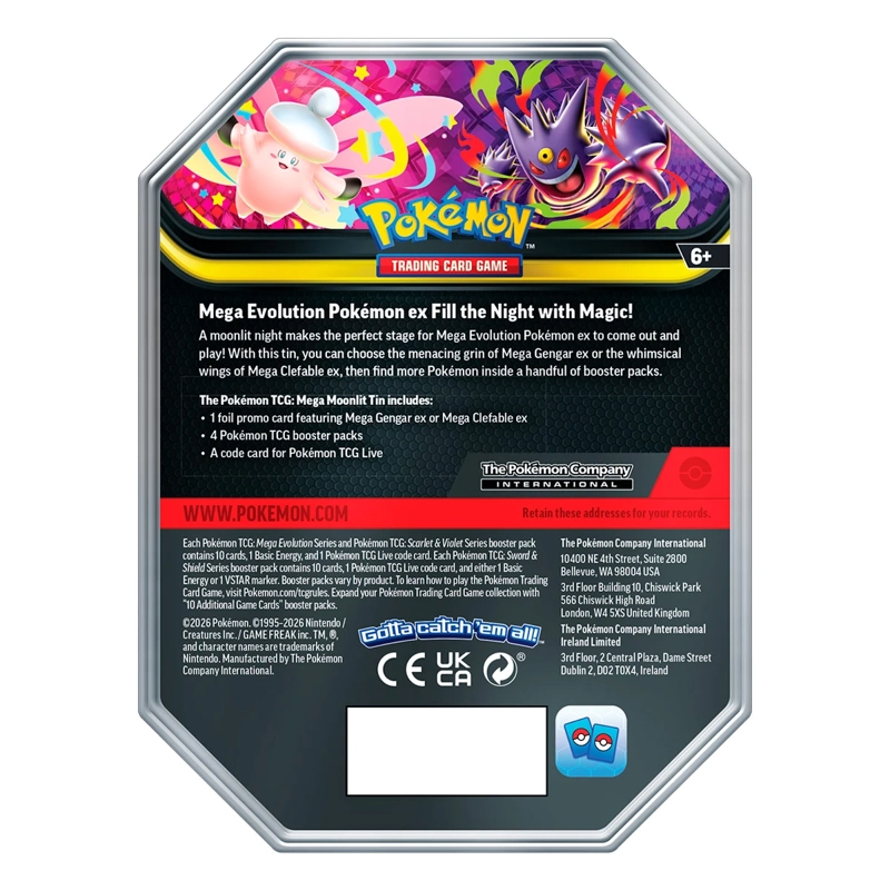 CARTAS COLECCIONABLES POKEMON LATA MEGA MOONLIT TIN INGLÉS - 3