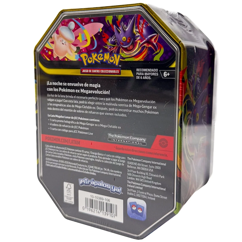 CARTAS COLECCIONABLES POKEMON LATA MEGA MOONLIT TIN ESPAÑOL - 5