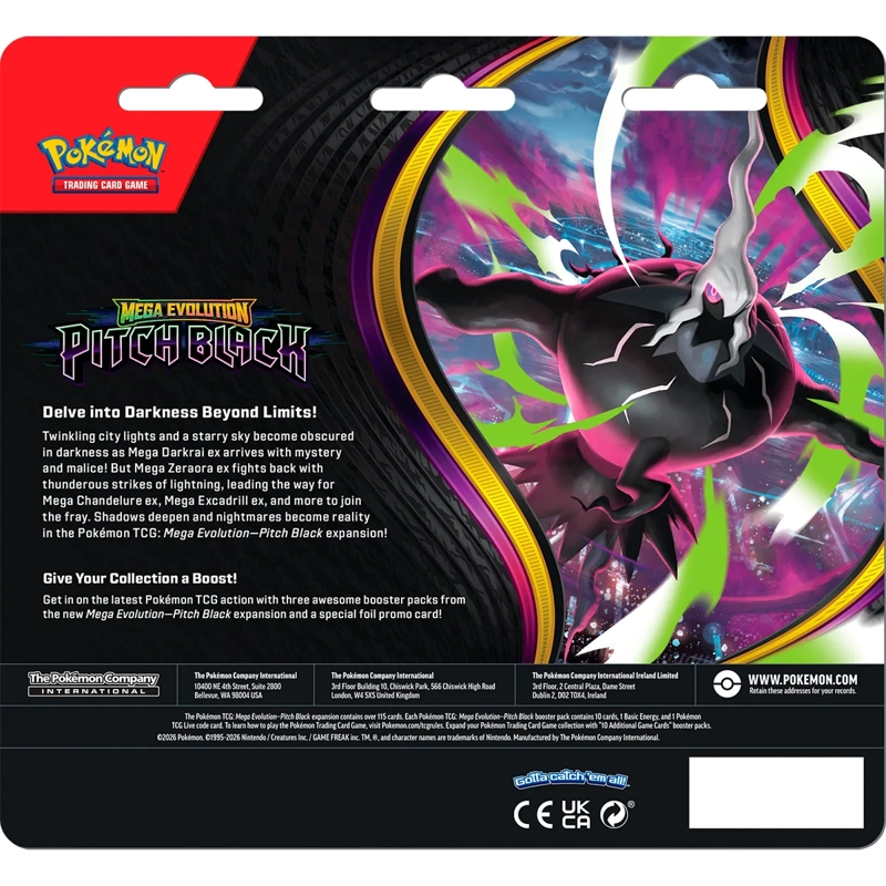 CARTAS COLECCIONABLES POKEMON PITCH BLACK 3 PACK BLISTER - INGLÉS - 2