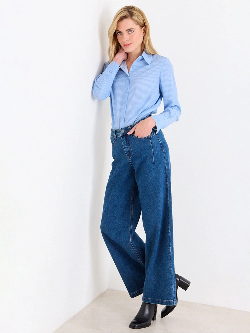 JEANS MUJER ASH REGULAR WIDE LEG - 1