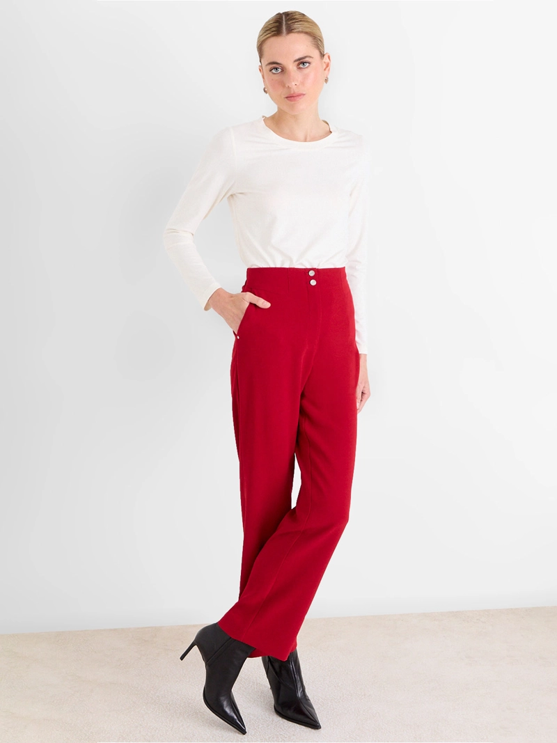 PANTALON MUJER ASH RECTO CON TACHAS - 1