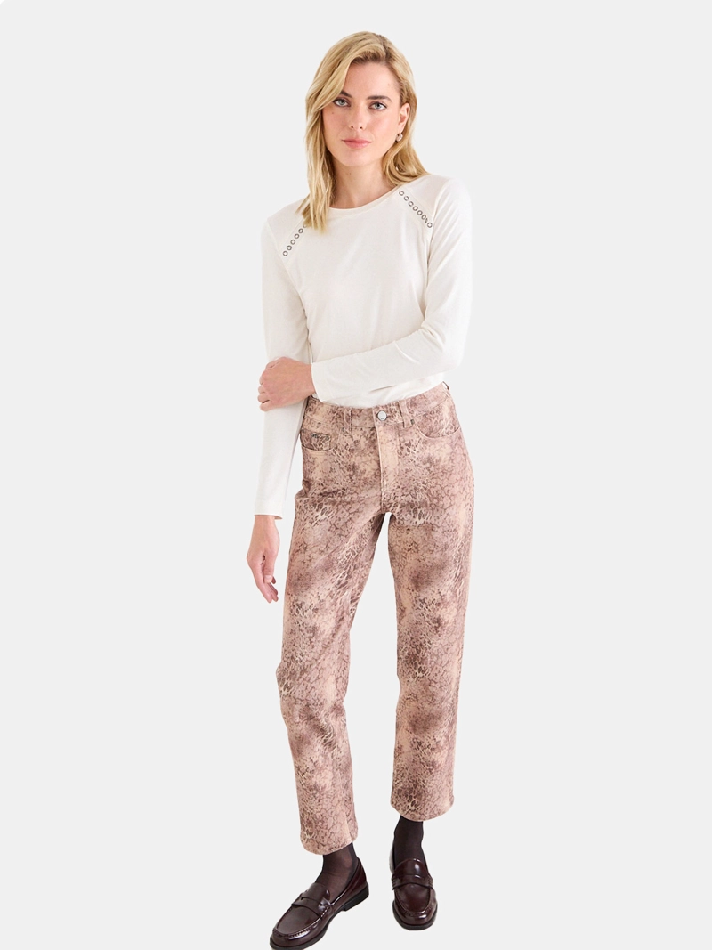 JEANS MUJER ASH ALGODÓN ANIMAL PRINT - 1