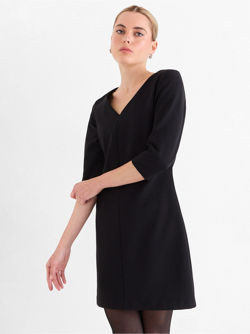VESTIDO JUMPER MUJER ASH CORTO AJUSTADO RAYAS ESCOTE EN V MANGA 3/4 - 2