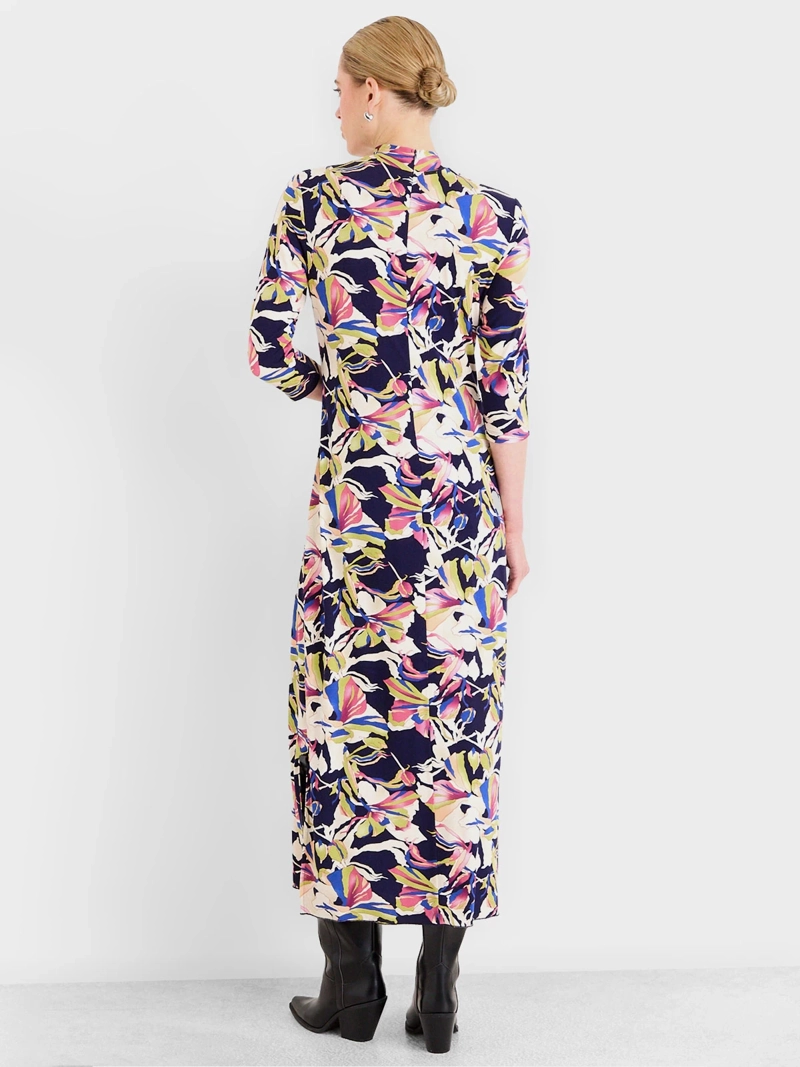 VESTIDO MUJER ASH LARGO ESTAMPADO CUELLO ALTO MANGA 3/4 - 2