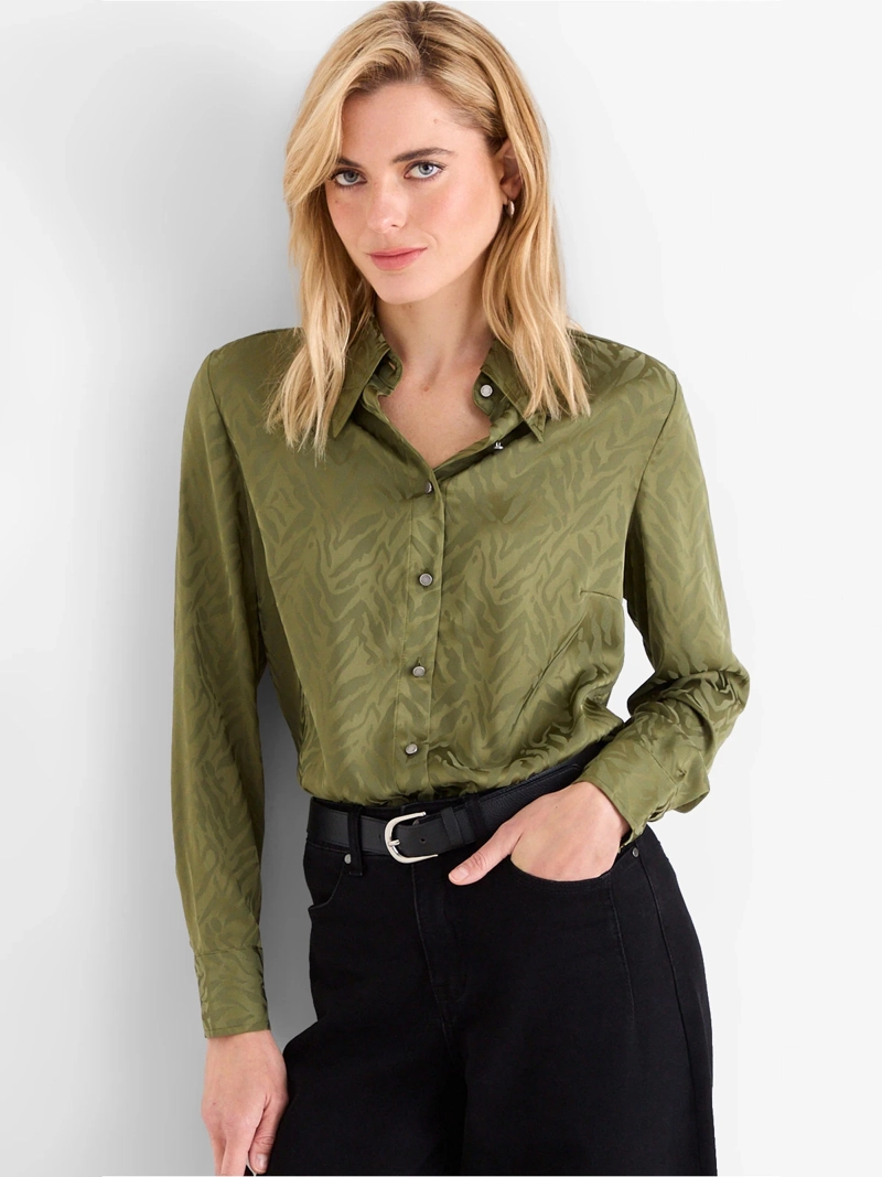 BLUSA MUJER ASH REGULAR FIT CUELLO CAMISERO - 1