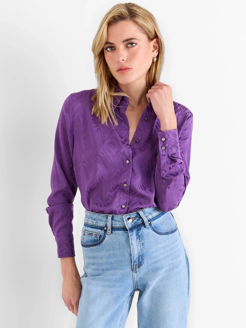 BLUSA MUJER ASH REGULAR FIT CUELLO CAMISERO - 1