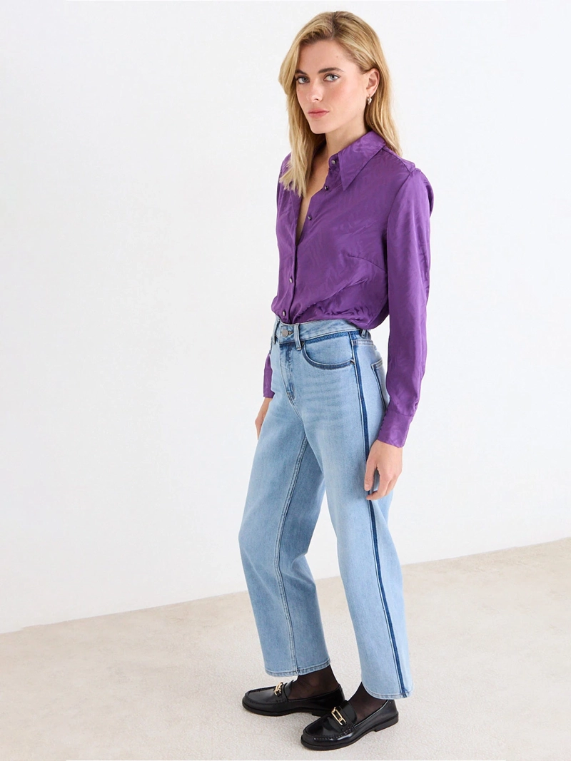 BLUSA MUJER ASH REGULAR FIT CUELLO CAMISERO - 4