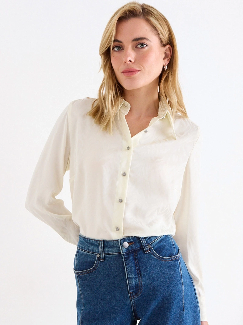 BLUSA MUJER ASH REGULAR FIT CUELLO CAMISERO