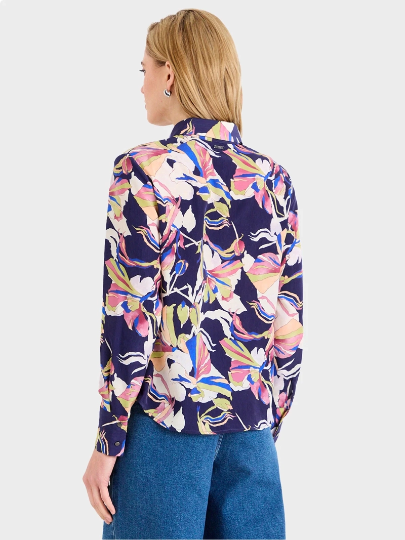 BLUSA MUJER ASH MANGA LARGA CUELLO CAMISERO BOTONES METÁLICOS - 2