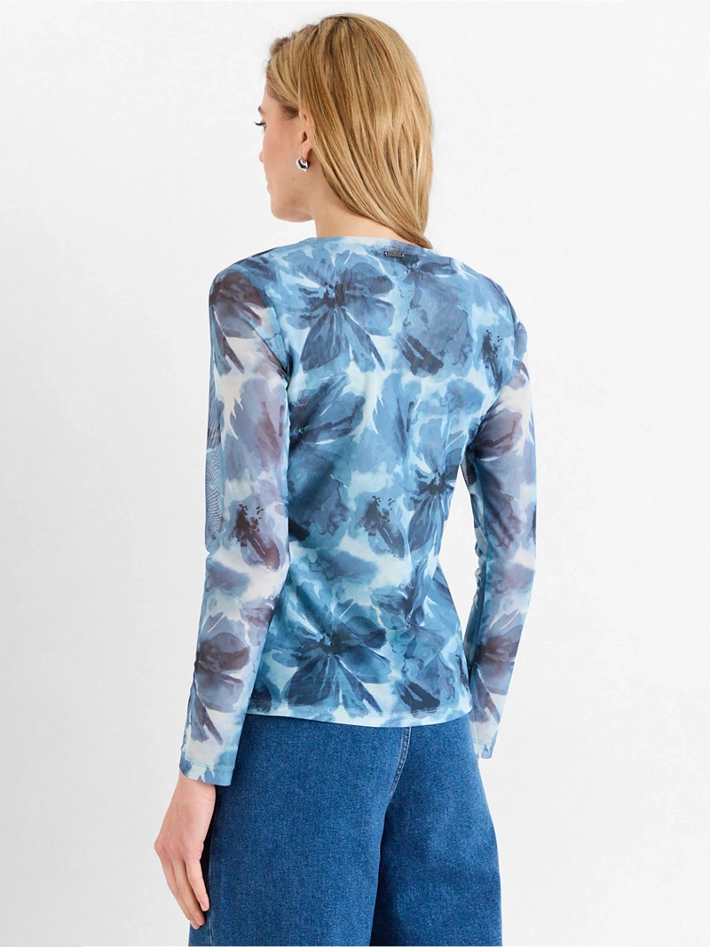 POLERA MUJER ASH MANGA LARGA CUELLO REDONDO DISEÑO PRINT FLORAL - 2