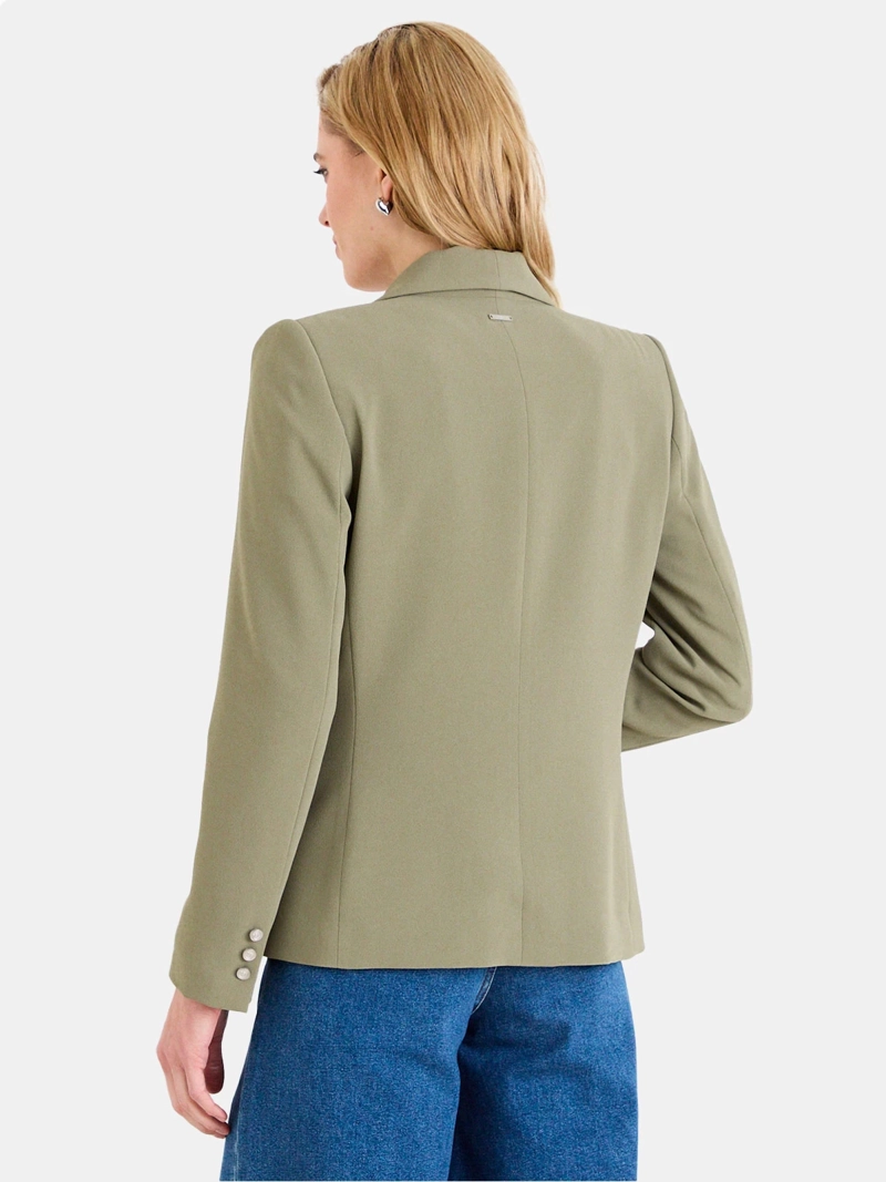 BLAZER MUJER ASH MANGA LARGA LISO - 2